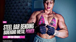 Samy bends some thin metal bars
