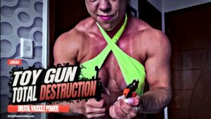Janaina crushes a toy gun