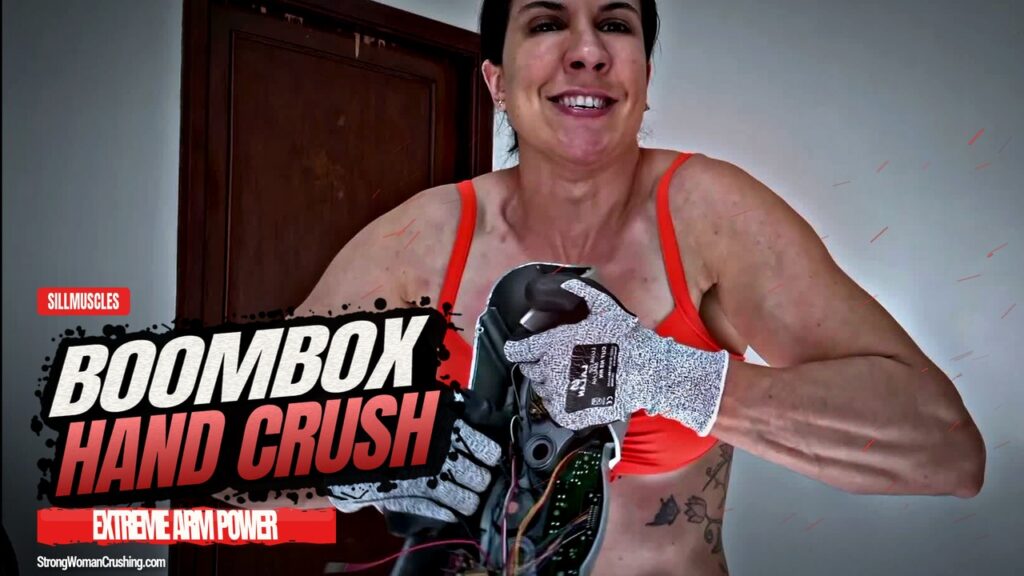 SillMuscles Crushes a Boombox With Her Bare Hands